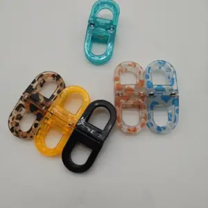 Smart Magnetic Hair Clips Letter B Shape Transparent Leopard Print Solid Color Hair Accessories For Women Girls Daily Party Use